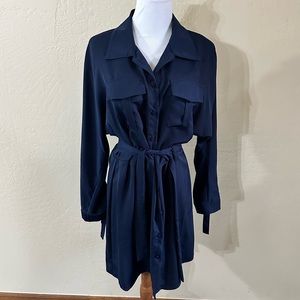 NWT Missguided Tie Waist Utility Shirt Dress